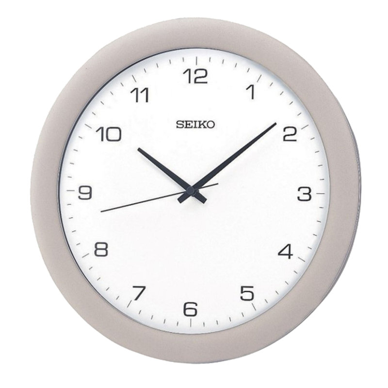 QXA137SLH Wall Clock, Silver-Tone