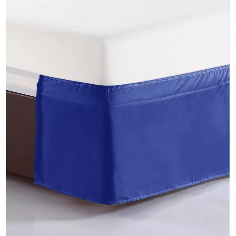 Ruffled Wrap Around Bed Skirt, Imperial Blue