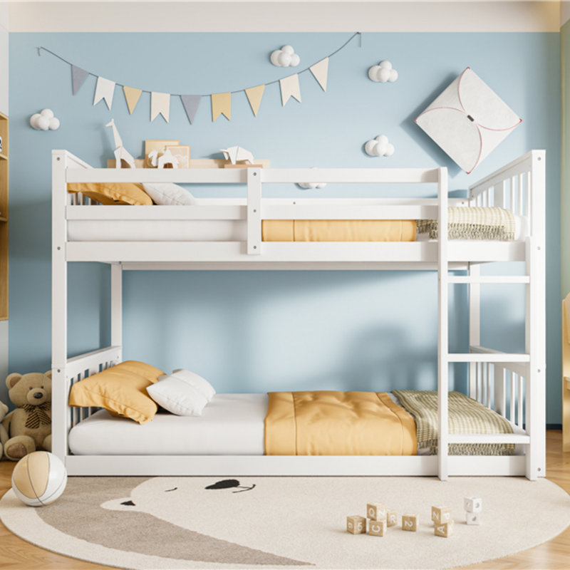 Bunk Bed With Ladder, White