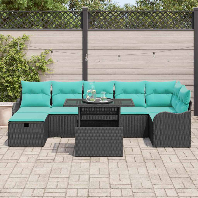Ensemble de canapé de jardin avec coussin vidaXL 8 pièces vidaXL