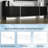 TV Console With Storage Cabinets, Remote Control, APP Control LED TV Stand, Full RGB Colour Selection, 31 Modes Changing Lights Modern Entertainment Centre (Black, For 75 Inches TV)