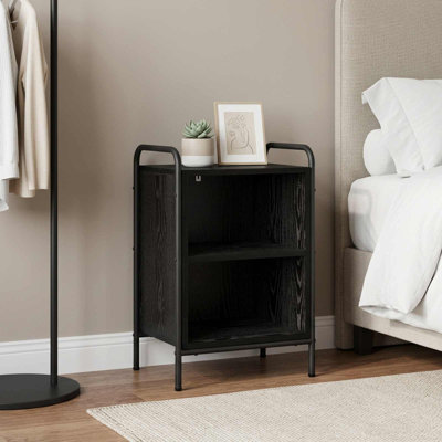 40 cm W Galvanised Steel Bedside Table
