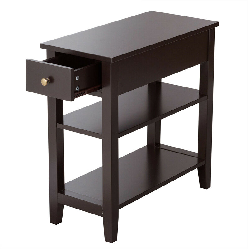 Table de chevet 1 tiroir Nyongesa, Brun