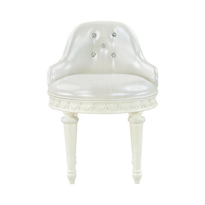 CHAISE L 20,4 po AVEC PIVOTANTE, CUIR BLANC PEARL ET IVOIRE