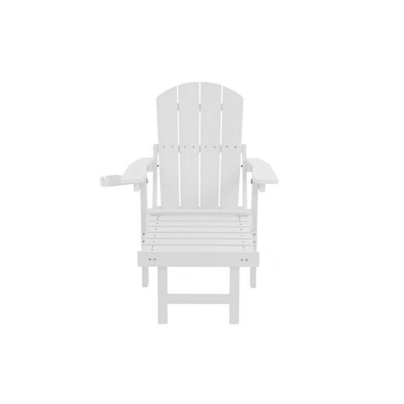 Méridienne d'extérieur réglable avec porte-gobelet, Blanc