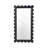 42.50"H Modern Black Wood Frame Wavy Rectangle Wall Mirror