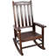 Chaise berçante surdimensionnée en bois avec siège large et dossier haut-738439921