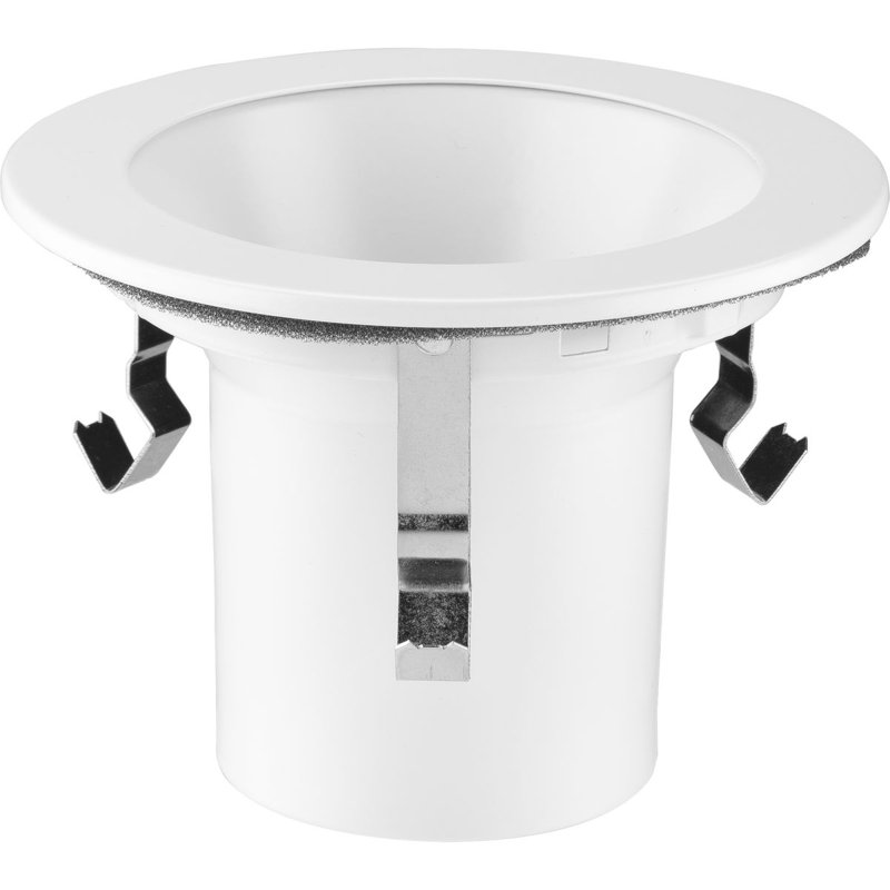 White Aluminum 4" LED Recessed Open Shower Trim