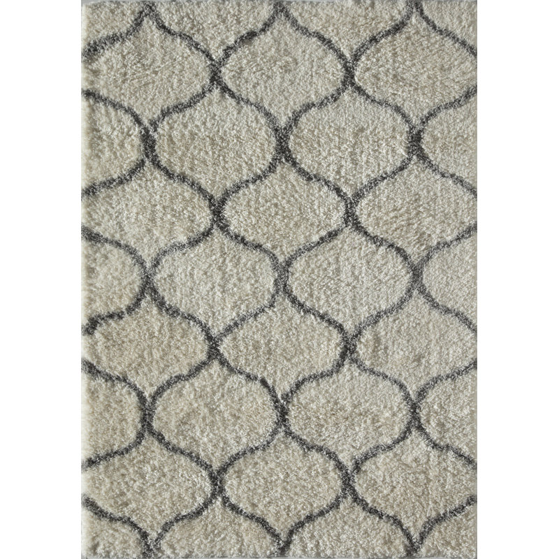 Tapis gris ivoire Feather, Rectangle 8 pi x 10 pi
