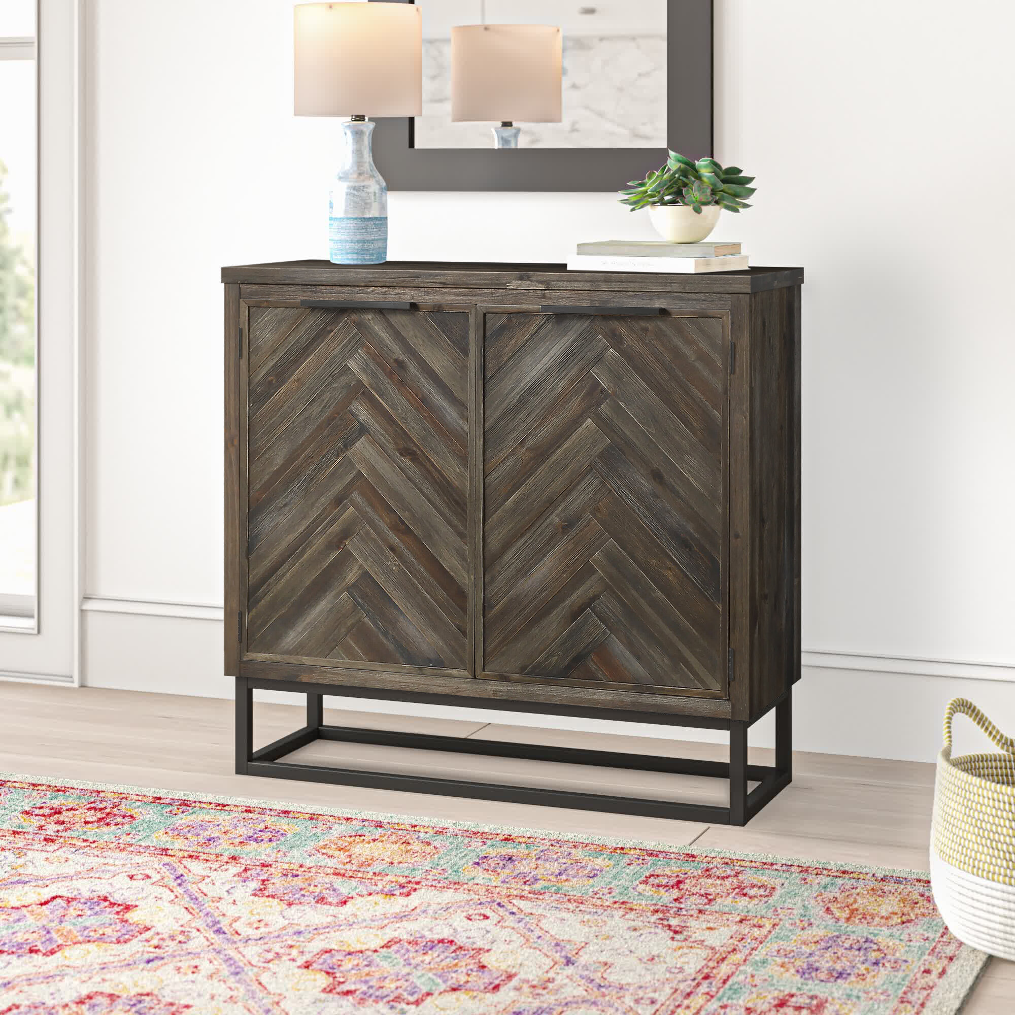 Mistana™ Kaelyn Iron Accent Cabinet & Reviews | Wayfair