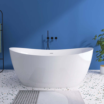 63'' x 31'' Freestanding Plastic / Acrylic Bathtub