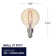 LED Filament G16 Nostalgic Thread Edison Light Bulb, 25 Watt Equivalent, 2100K