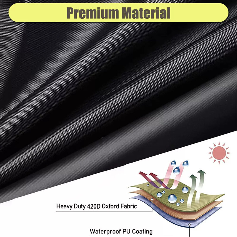 60" Zero-Turn Lawn Mower Cover,  Heavy Duty 600D Oxford Cloth, Outdoor Waterproof UV Protector For Zero-Turn Lawn Mower