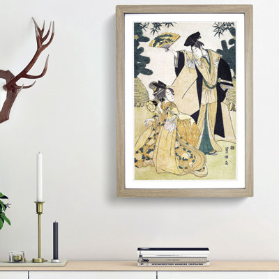A Young Lady and Man by Utagawa Toyokuni - Picture Frame Painting Print on Paper