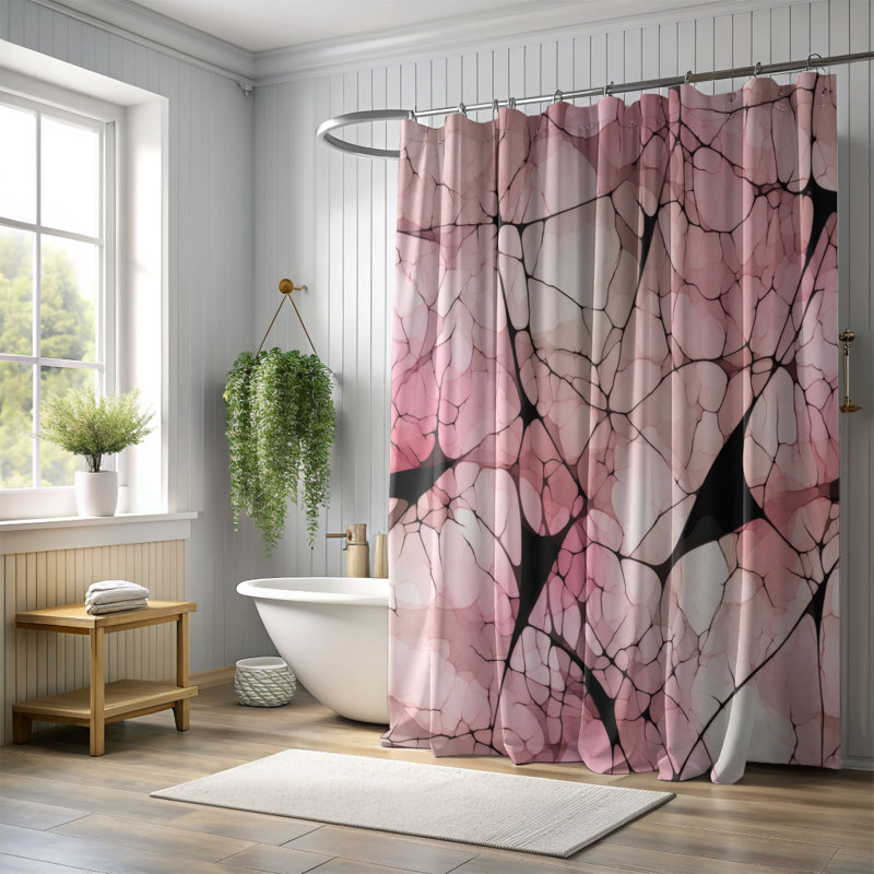 Glass Pieces - Premium Shower Curtain, 74"H x 71"W