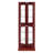 Corner Curio Dispaly Cabinet with Lights, Adjustable Tempered Glass Shelves, Mirrored Back,Cherry