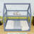 Full-Size Corduroy Upholstered House-Shaped Daybed with LED Light-1602319668