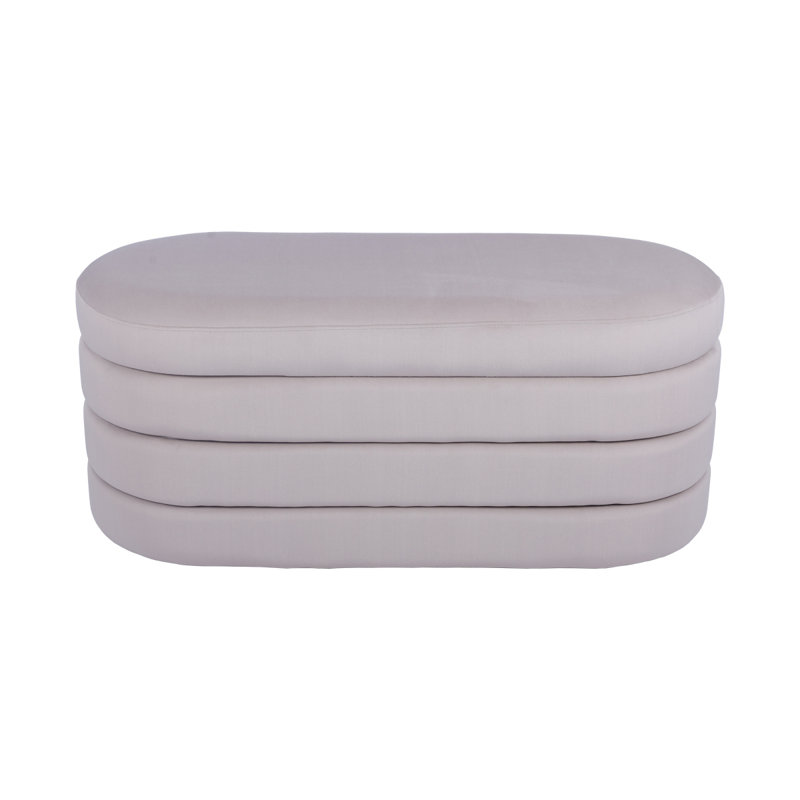 Banc avec rangement en velours