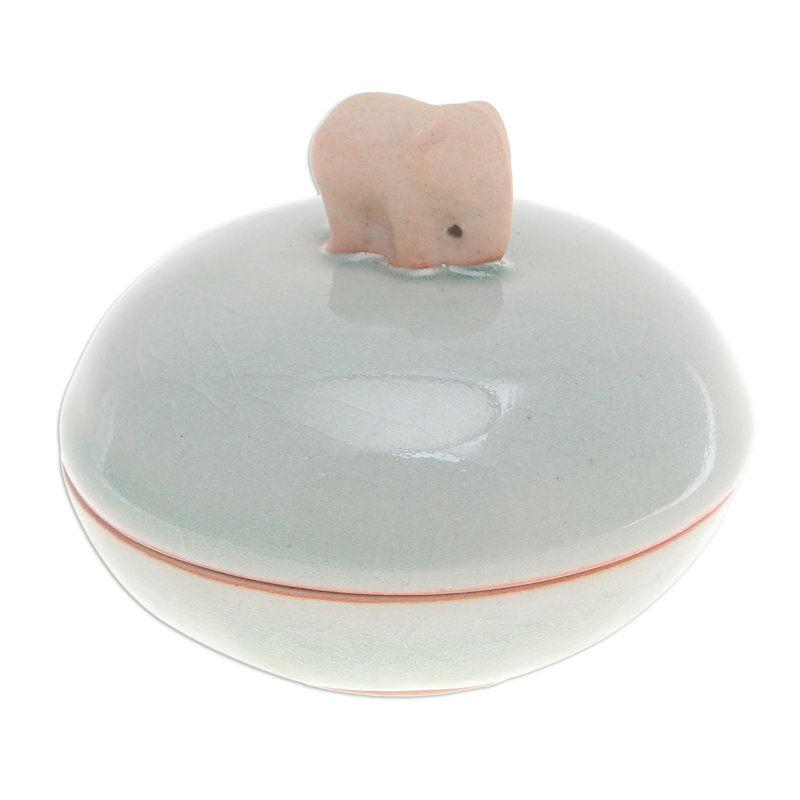 Pot en céramique fabriqué à la main Dakota Fields Elephant Allure Celadon