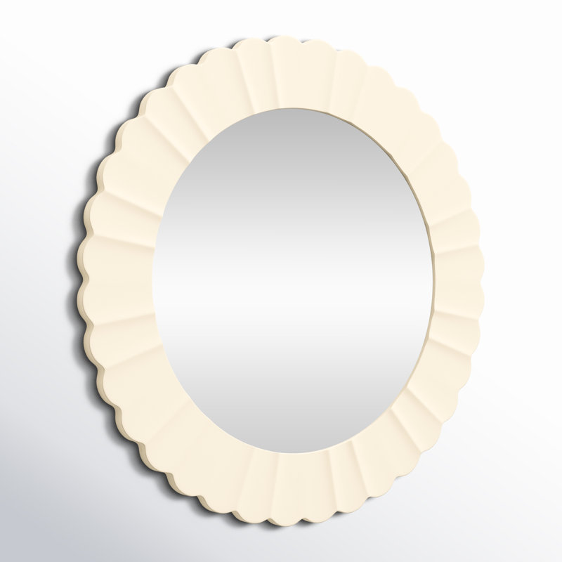 Round Wall Mirror, White