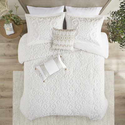 King Duvet Cover In , 100% Cotton With Enrapturing Chenille Nature Stylish Characteristic