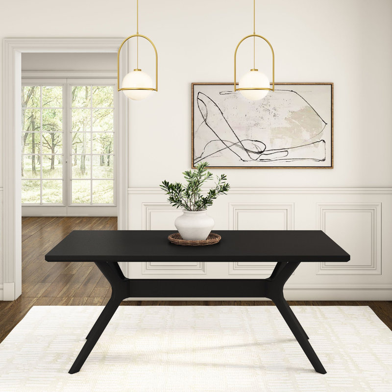 Table de salle à manger Muhsina, H 30 po x l 72 po x P 35,75 po, Pacanier