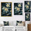 Blanc blanc noir monochrome fleurs de prairie mystiques - fleurs, décoration murale-106122128-106122125