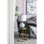 Lampe de table en verre blanc et gris 14 po x 14 po x 23 po