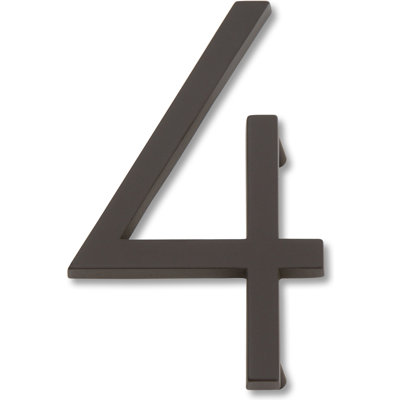 Modern Avalon 4-1/2" H Floating Mount House Number