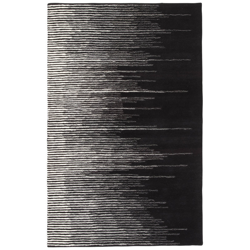 Hand Tufted Wool Striped Indoor Rug, Rectangle 2' x 3'