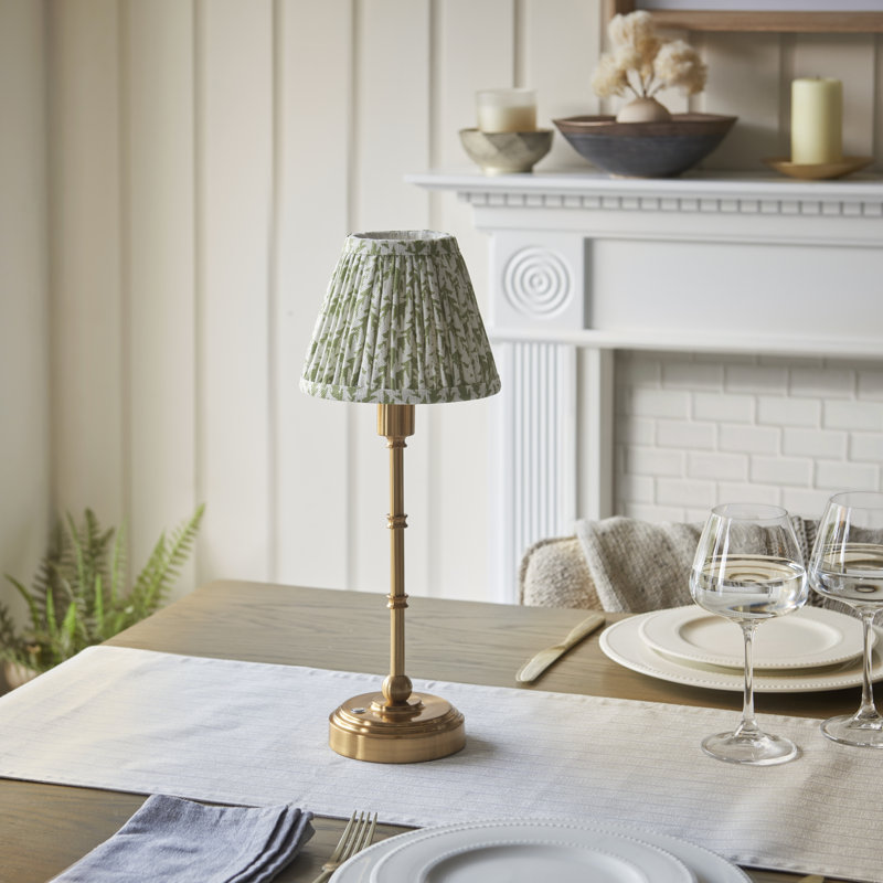 Burley Rechargeable Metal Table Lamp, Herb Garden Green
