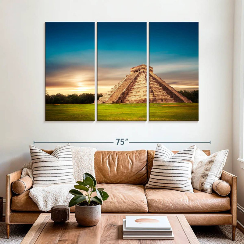 Adella Chichen Itza Pyramid, 42" H x 65" W
