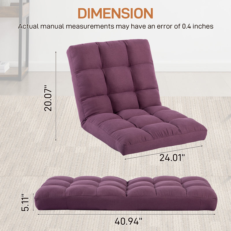 Trule Foldable Floor Game Chair, Purple