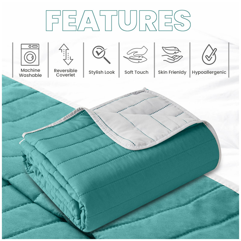 Standard Heated Throw Blanket, Teal