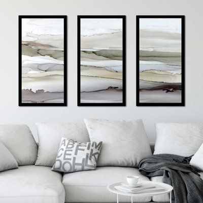 «Shifting C Courants I» par Carol Robinson - reproduction de cadre photo unique de 3 pièces