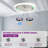 Makaiyla 20" Flush Mount Ceiling Fan Lights With RGB LED and Remote&App Control