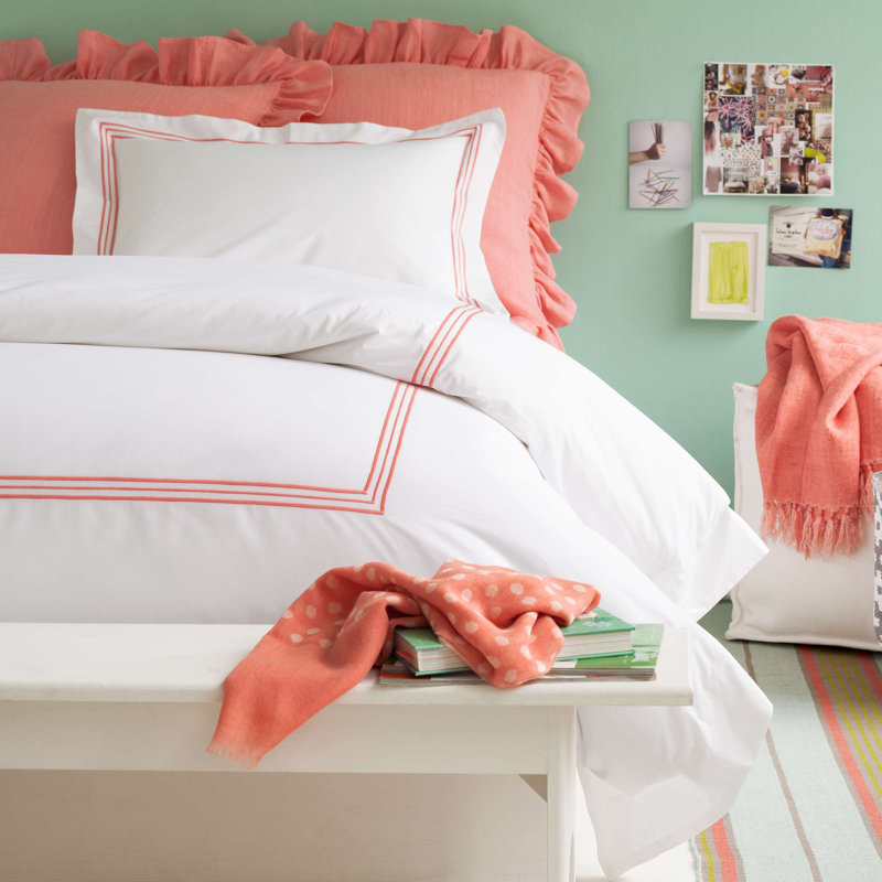 Trio Duvet Cover, Pearl Gray, King Duvet Cover