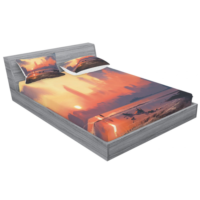 Microfiber Sheet Set, Queen Sheet Set with Fitted Sheet