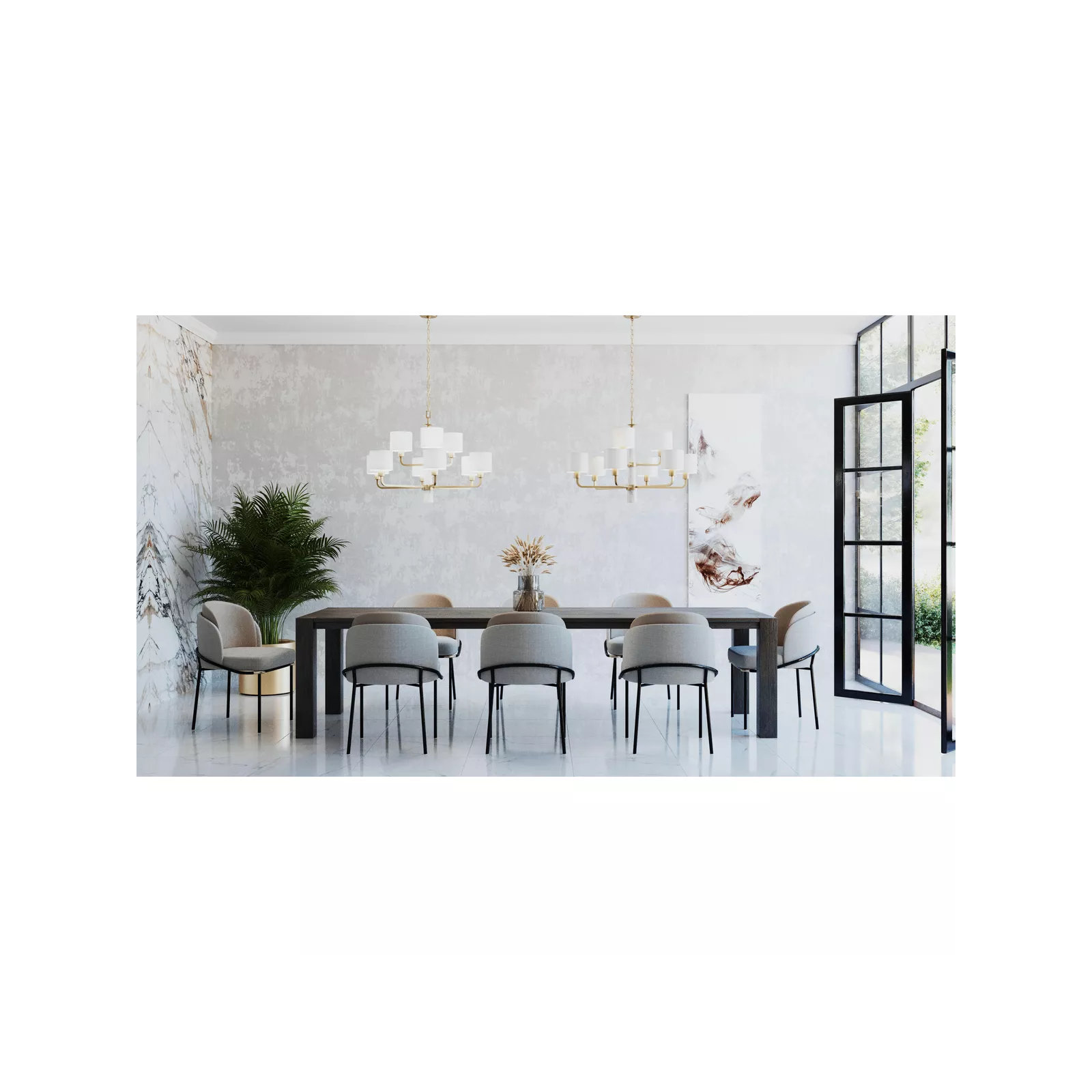 Perth 9 - Light Shaded Tiered Chandelier