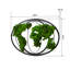 Décoration murale en métal 1pc Moss World Map | Décoration murale en fer vert, 32 x 21 x 0,30 po, conception exquise en forme de terre + mousse préservée luxuriante, ambiance tranquille pour la maison / bureau
