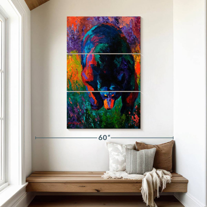 Brampt Grounded Black Bear, 50" H x 32" W