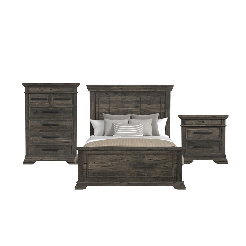Ensemble de chambre à coucher 3 pièces Dree, Grand