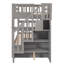 Lit superposé gris avec lit gigogne simple et option de rangement Twintwin - Stable à assemblage facile-38230262