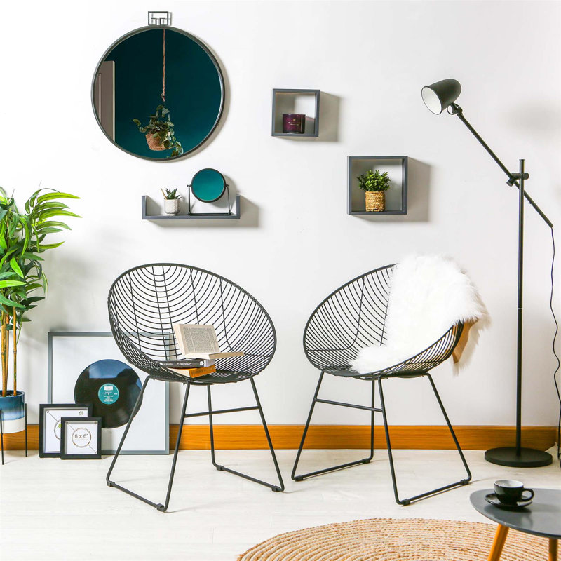 46.5cm H Cross Back Side Chair