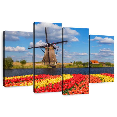 Nicci, tulipes et moulin à vent hollandais