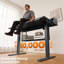 Bureau électrique debout, réglable en hauteur, avec espace de rangement, bureau de jeu debout avec bande lumineuse à DEL, adapté pour le bureau à domicile et les jeux, poste de travail assis / debout.-472598526-472598522