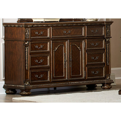 Commode double 9 tiroirs en bois Gilbertson