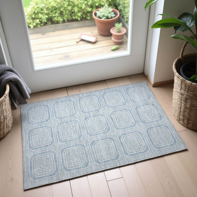 Premium Machine Washable Elize AMF1451 Geometric Rug