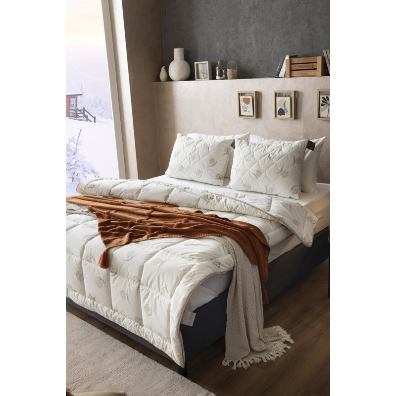 Duvetta 100% Wool Comforter With 100% Cotton Fabric Cover Premium Quality New Zealand Wool-all Season Useable- Machine Washable Duvet-medium Weight Quilt