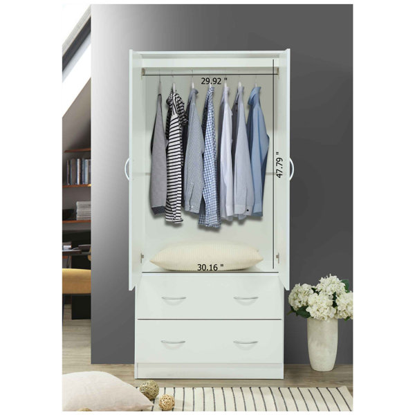 Ebern Designs Guerrera Manufactured Wood Armoire & Reviews | Wayfair